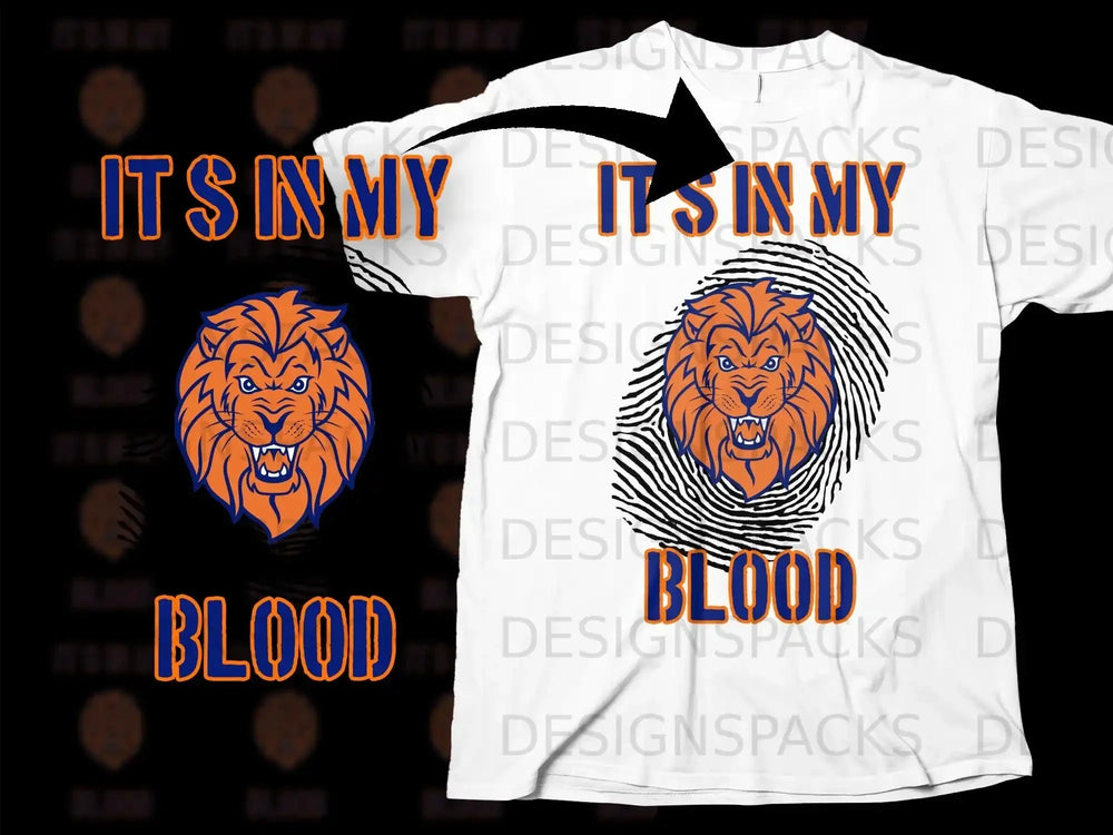 It's in My Blood Lion Graphic T-Shirt