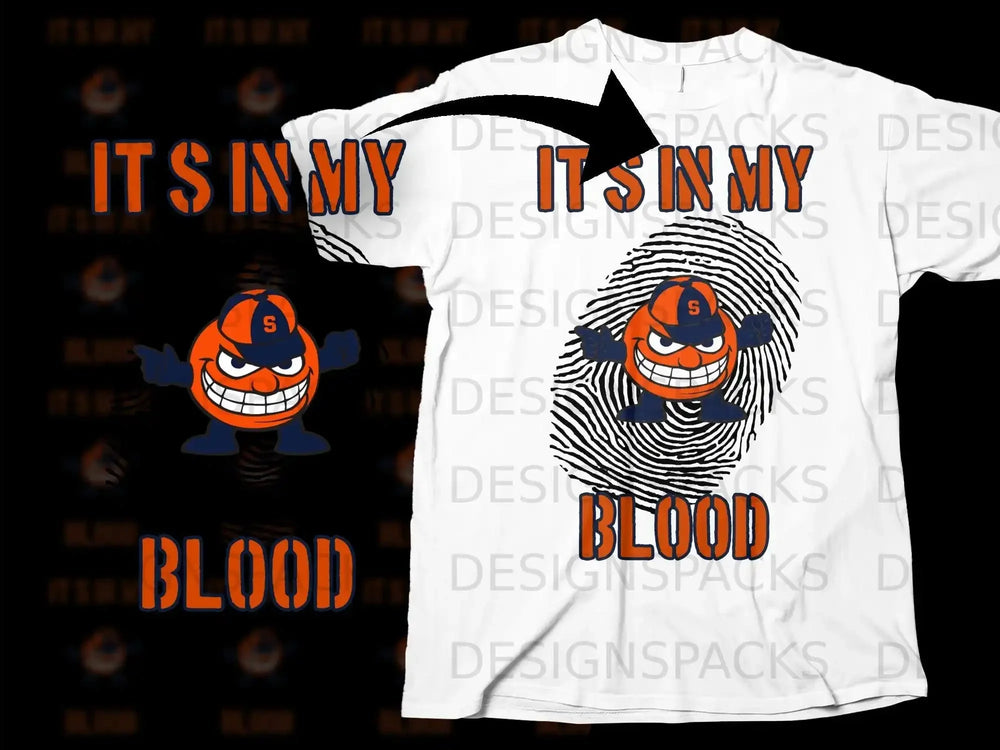 It's In My Blood Funny Character Graphic Shirt
