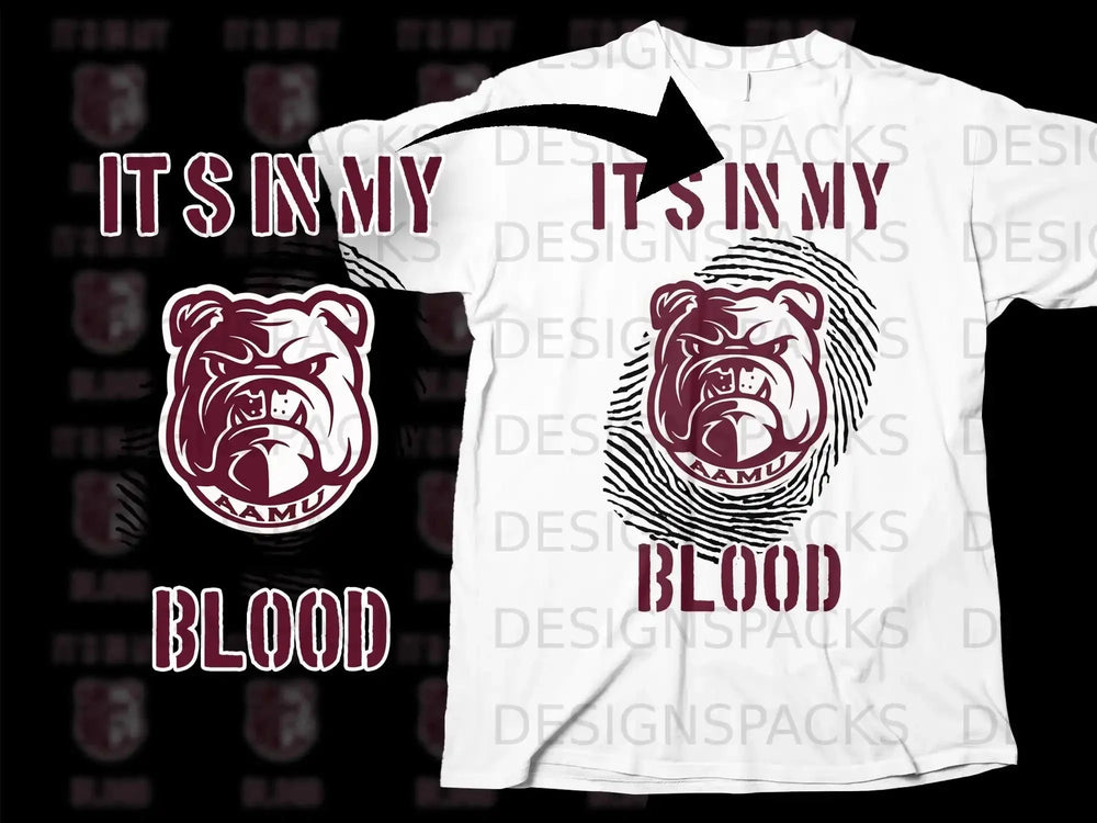 It's In My Blood Graphic T-Shirt Bulldog Design