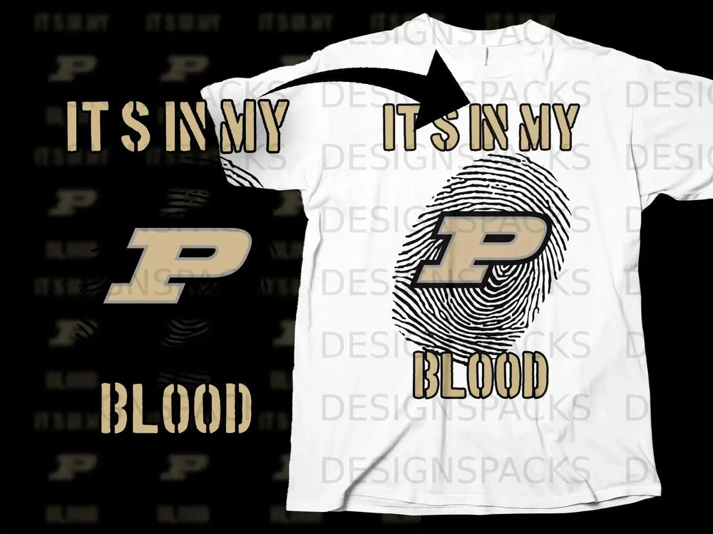 It's In My Blood Fingerprint Graphic Tee