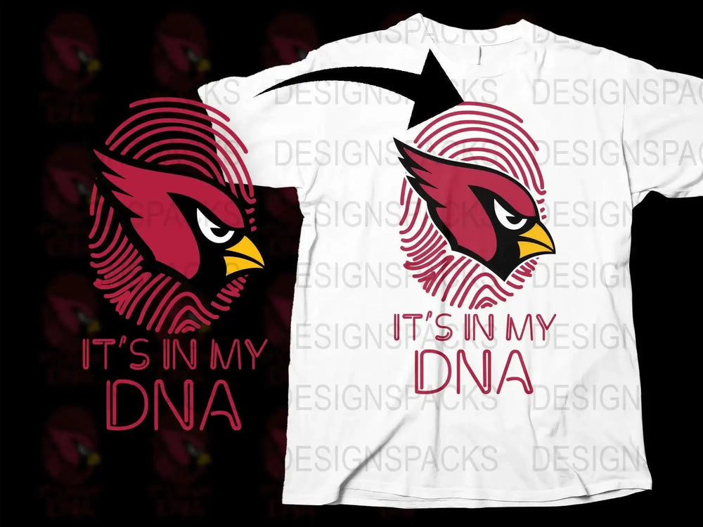 Cardinal Bird Graphic T-Shirt, It's in My DNA Slogan, Unisex White Tee, Nature Inspired Clothing