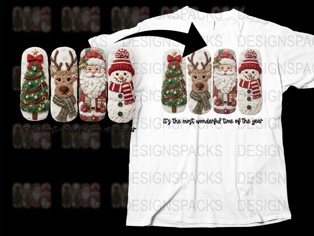 Christmas Santa Snowman Reindeer T-Shirt, Festive Holiday Graphic Tee, Unisex Winter Apparel