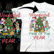 Disney Christmas T-Shirt, Mickey and Friends Holiday Tee, Family Matching Festive Shirts, Colorful Xmas Apparel for All Ages