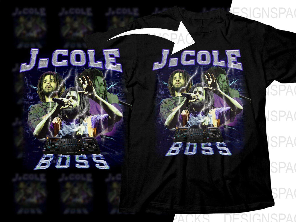 J. Cole Boss Bootleg Music Graphic Print Png Digital Download
