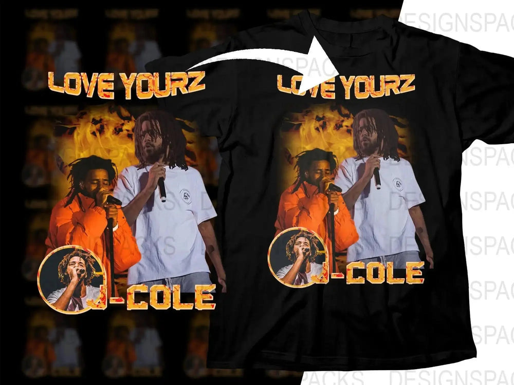J. Cole Love Yourz Graphic Printed Design Png Digital Download