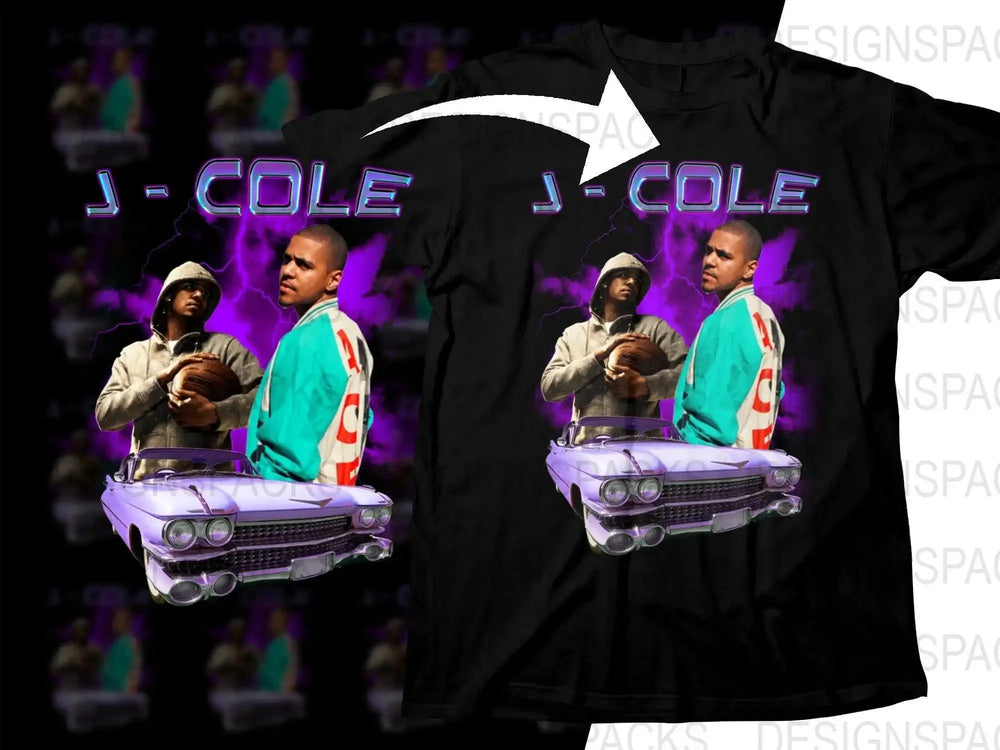 J. Cole Retro Style Graphic Print Music Fan Png Digital Download