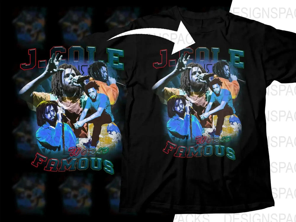 J. Cole World Famous Graphic Print Png Digital Download