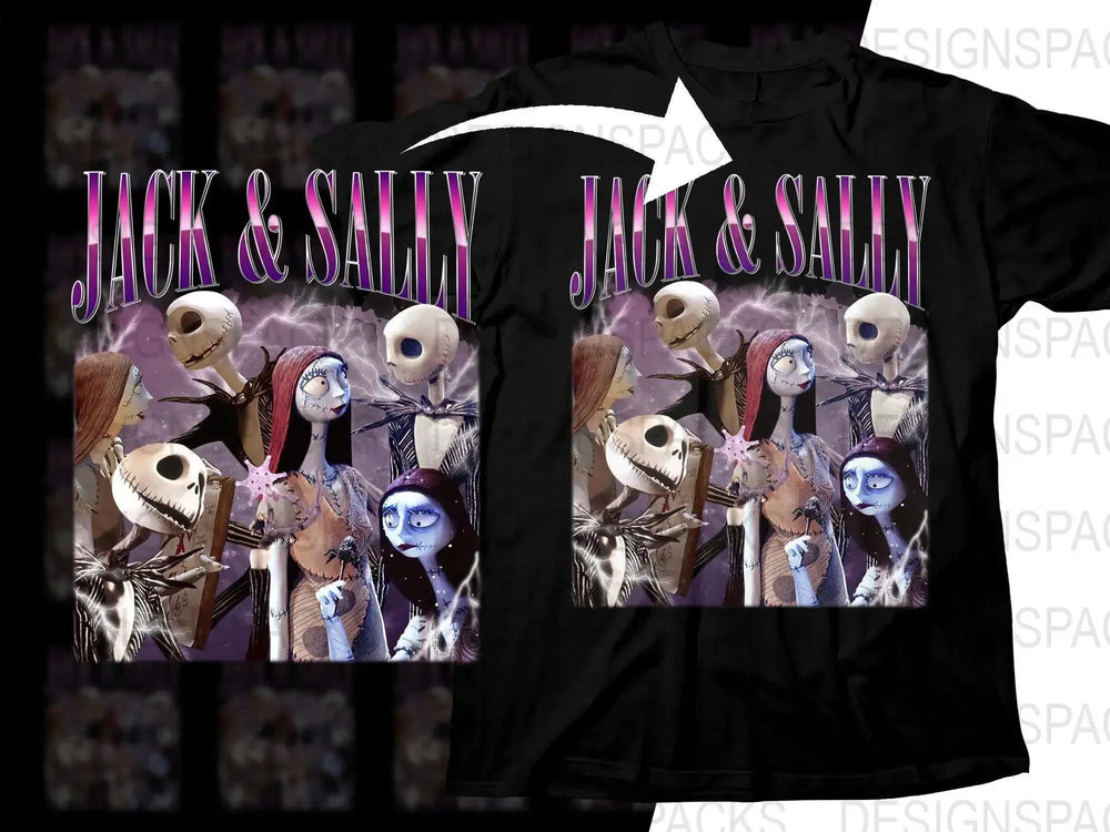 Jack and Sally Halloween Theme Movie Png Digital Download