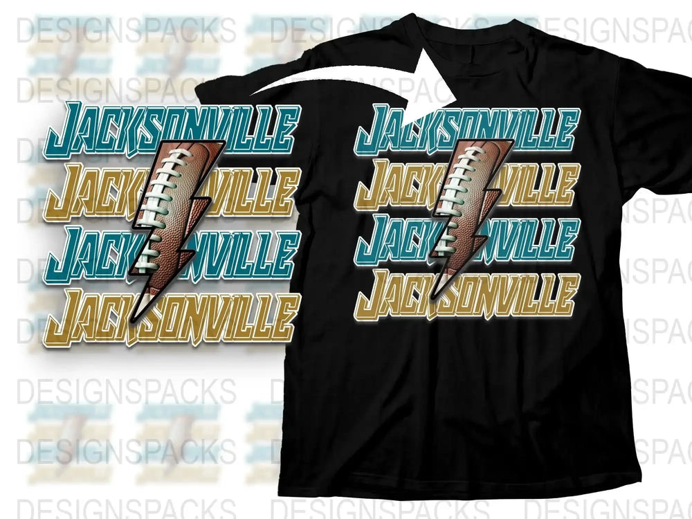 Jacksonville Football T-Shirt, Retro Style Sports Graphic Tee, Vintage Look Athletic Apparel