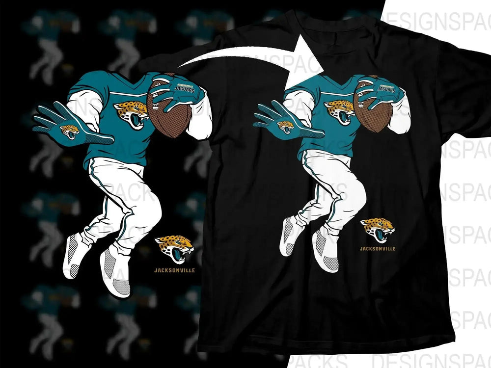 Jacksonville Jaguars football player design for t-shirt, print-ready SVG/PNG, DTF/DTG compatible