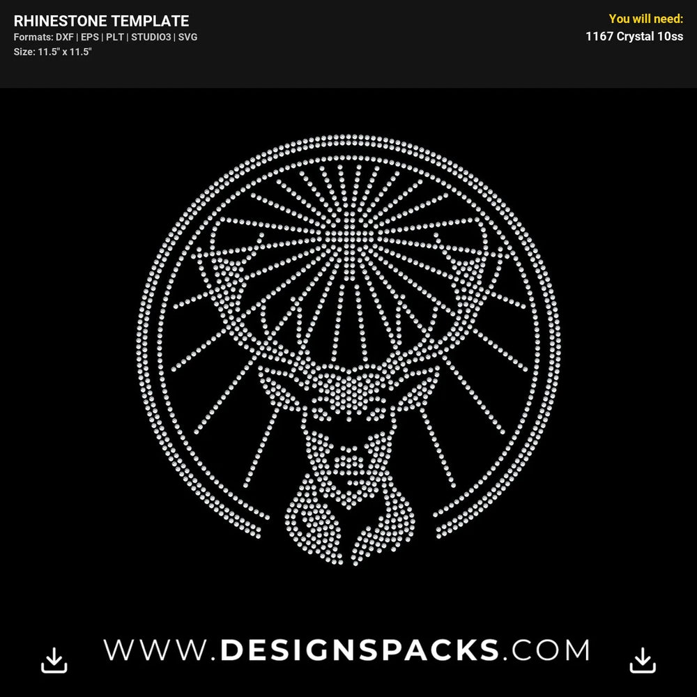 Jagermeister Logo Rhinestone Digital Template