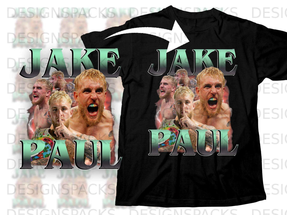 Jake Paul t-shirt with his face and "Jake Paul" text.