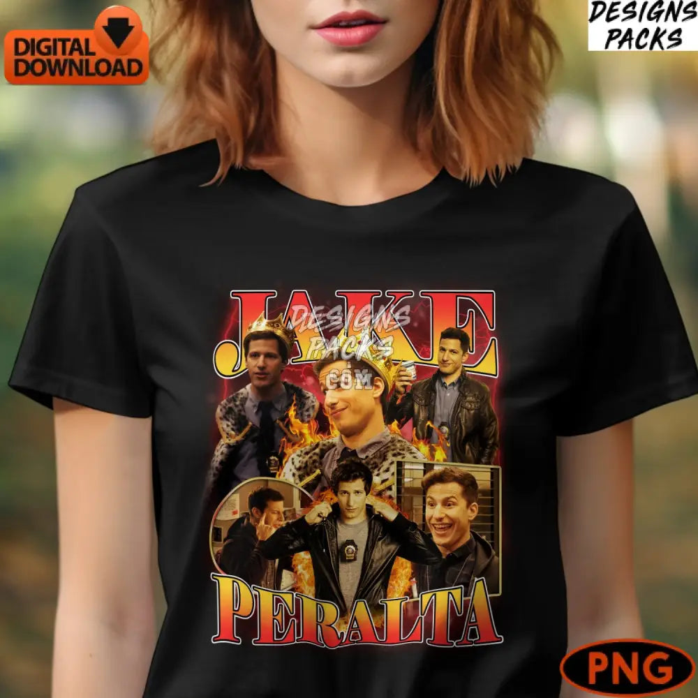 Jake Peralta Brooklyn Nine-Nine Inspired Digital Art Instant Download Png File Fan
