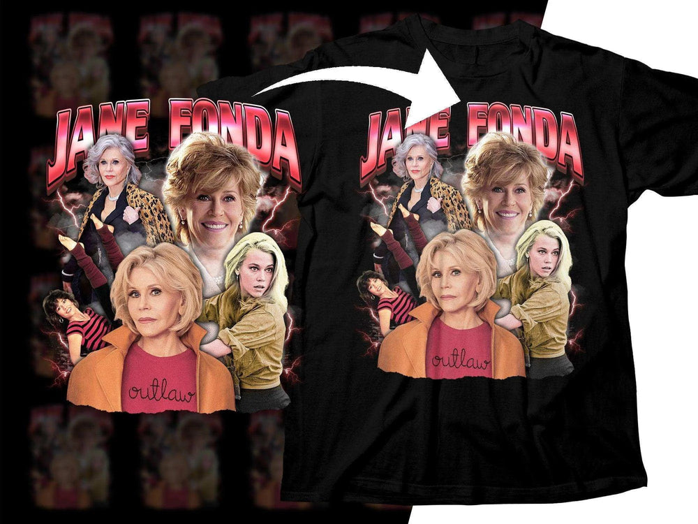 Jane Fonda Moments Bootleg Graphic Png Digital Download