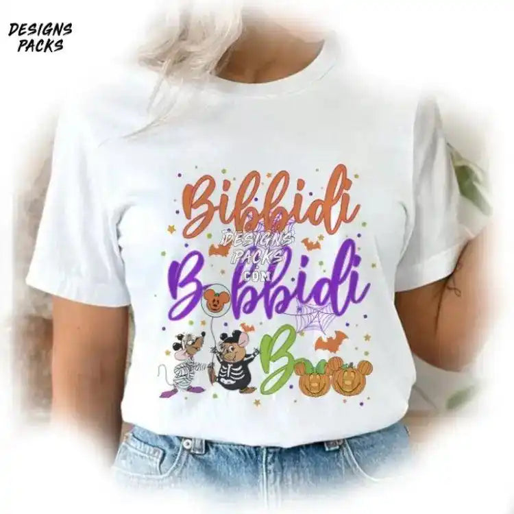 Jaq And Gus Halloween Mickey Cartoon Bibbidi Bobbidi Boo Png Design