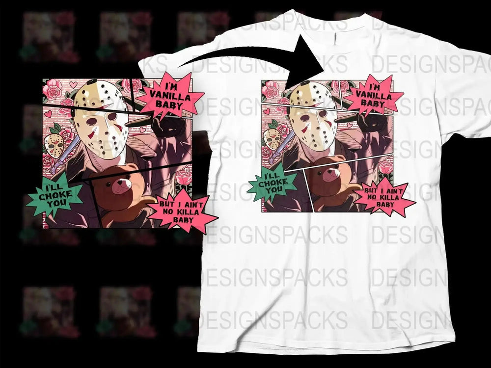 Jason Voorhees Valentine Graphic Novelty Png Digital Download
