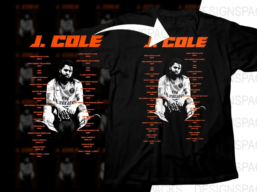 J.Cole Music Artist Streetwear Png Digital Download