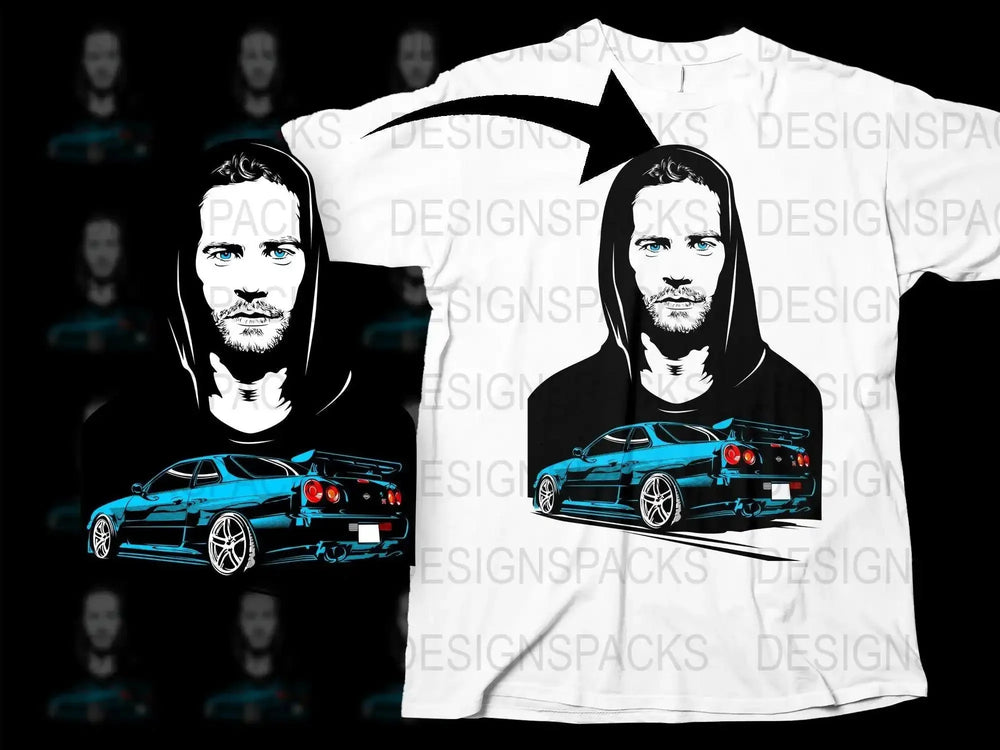 JDM Iconic Blue Car Movie Fast Rip Png Digital Download