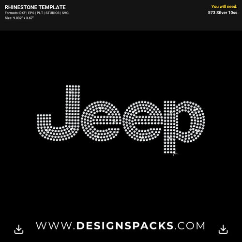 Jeep Oiginal Logo Rhinestone Digital Template