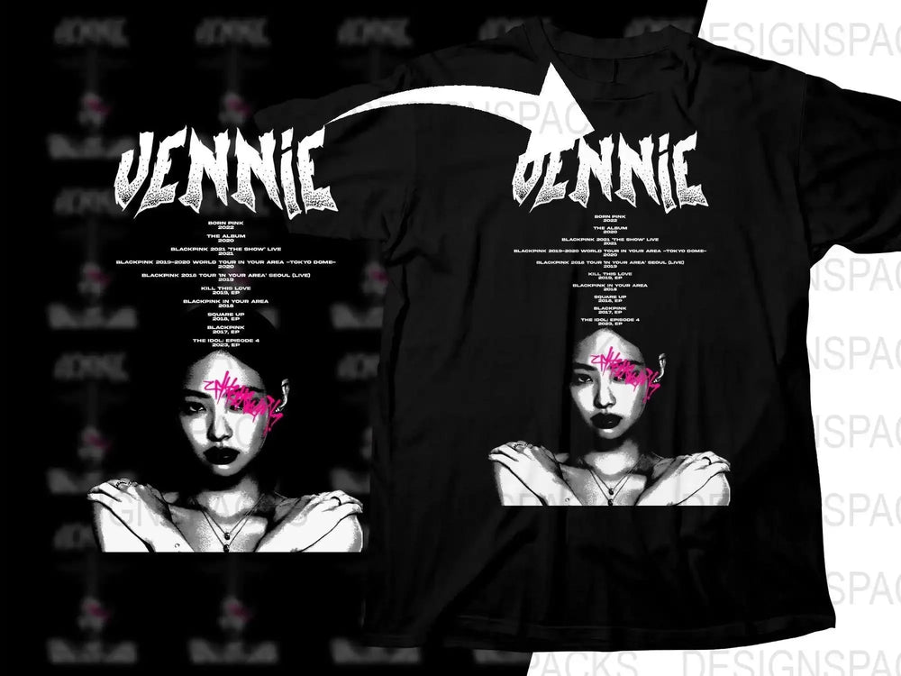 JENNIE Music Artist Streetwear Png Digital Download