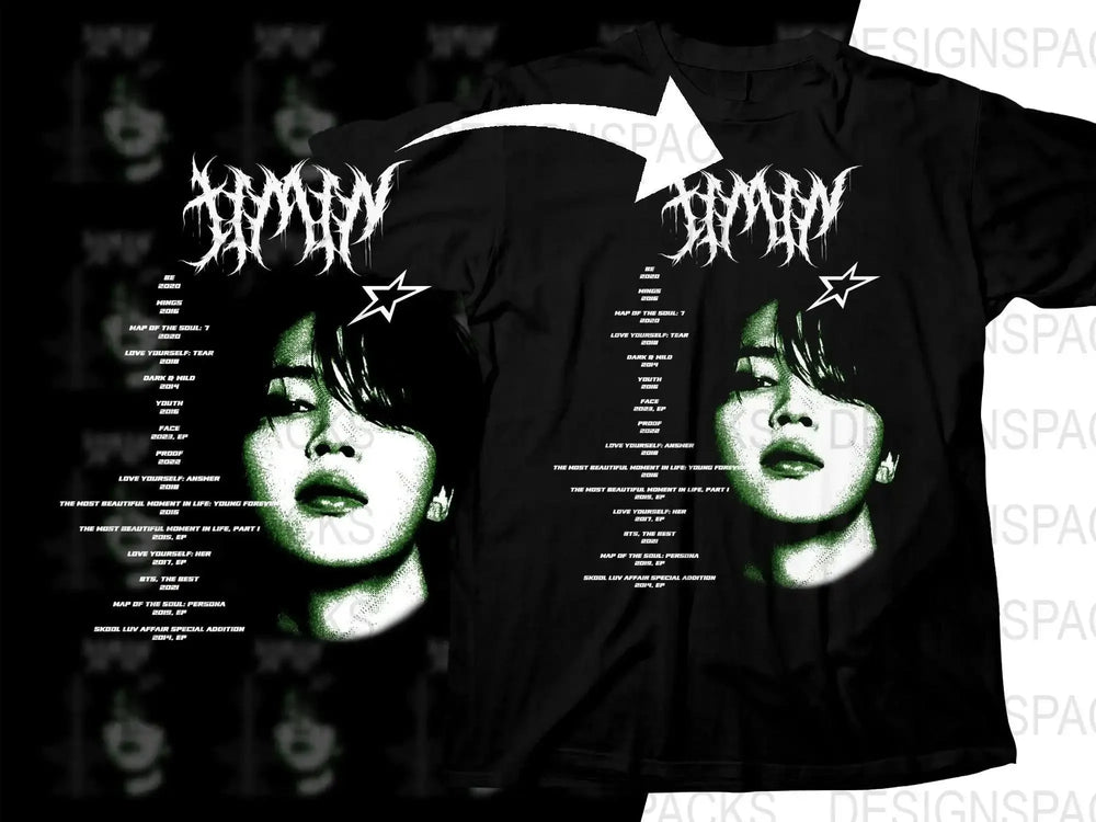 JIMIN Music Artist Streetwear Png Digital Download