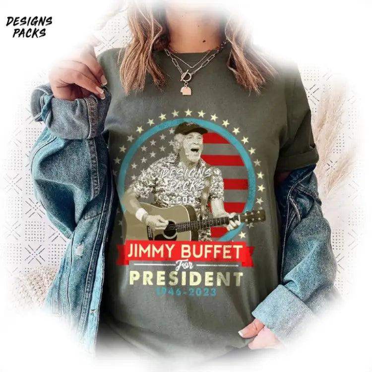 Jimmy Buffett Memorial 90S Bootleg Png Design