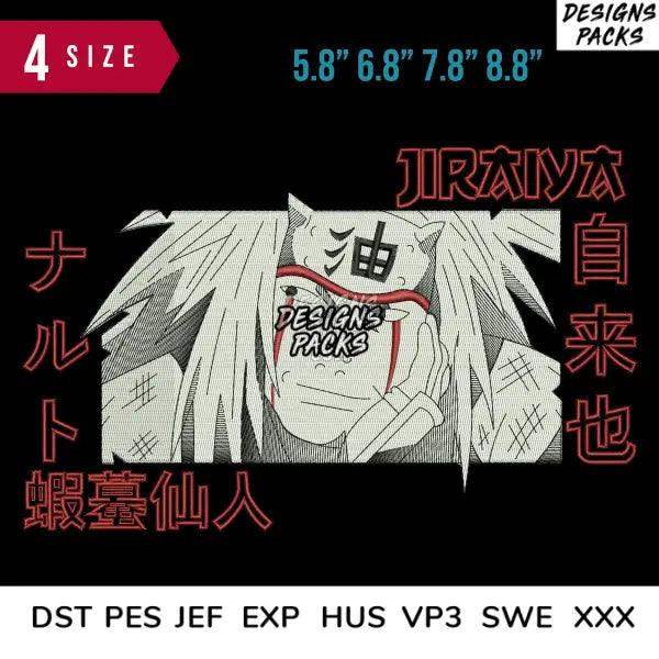 Jiraiya B Embroidery Design 5.8" 6.8" 7.8" 8.8"