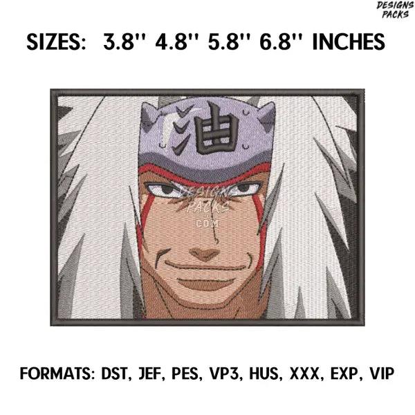 Jiraya Embroidery design file pes. Anime embroidery pattern. Anime Embroidery Design. Digital design download