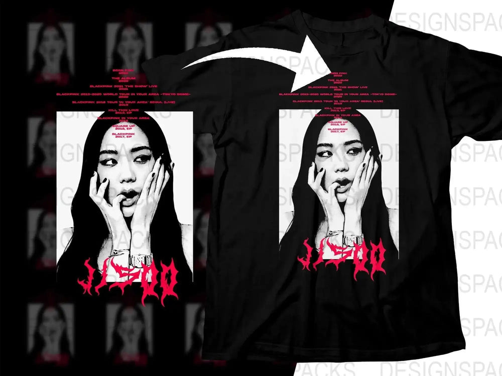 JISOO Music Artist Streetwear Png Digital Download
