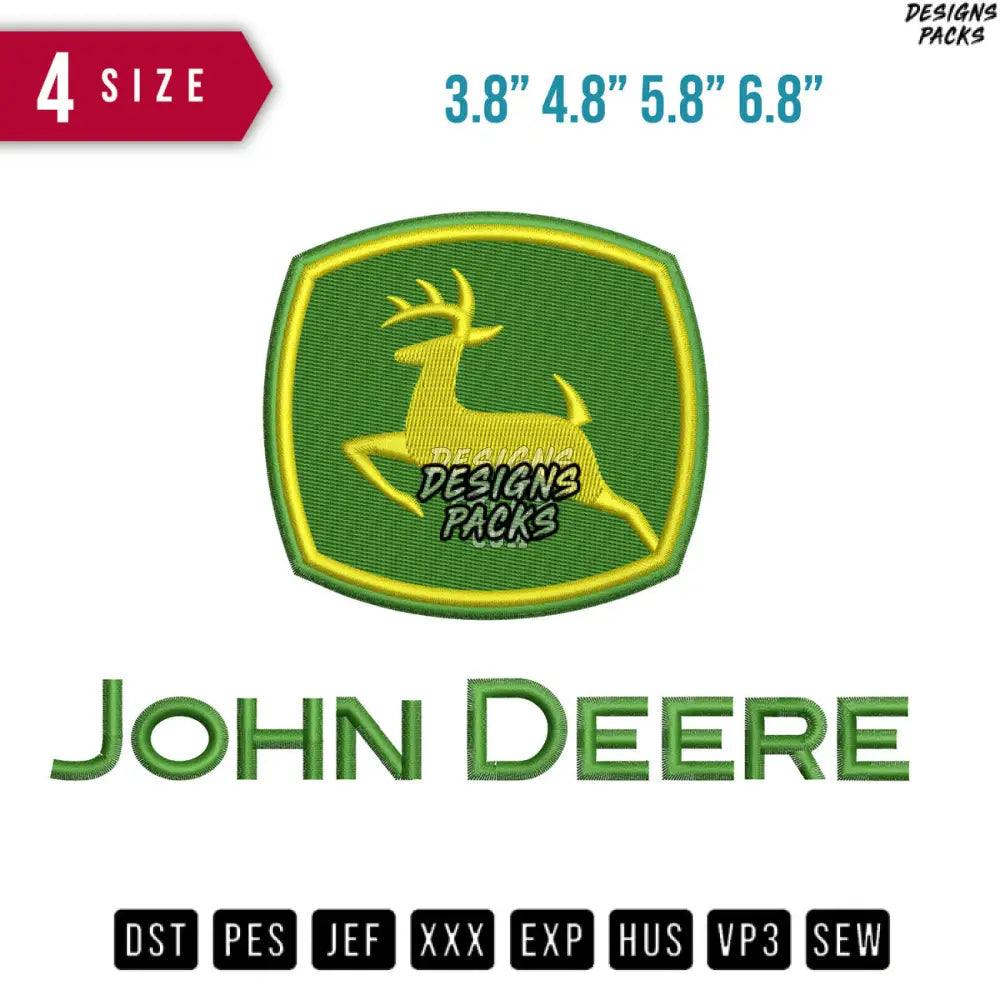 John Deere logo Embroidery Design