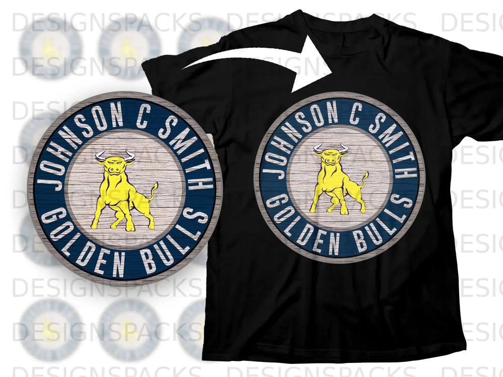 Johnson C Smith Golden Bulls Logo Apparel Shirt