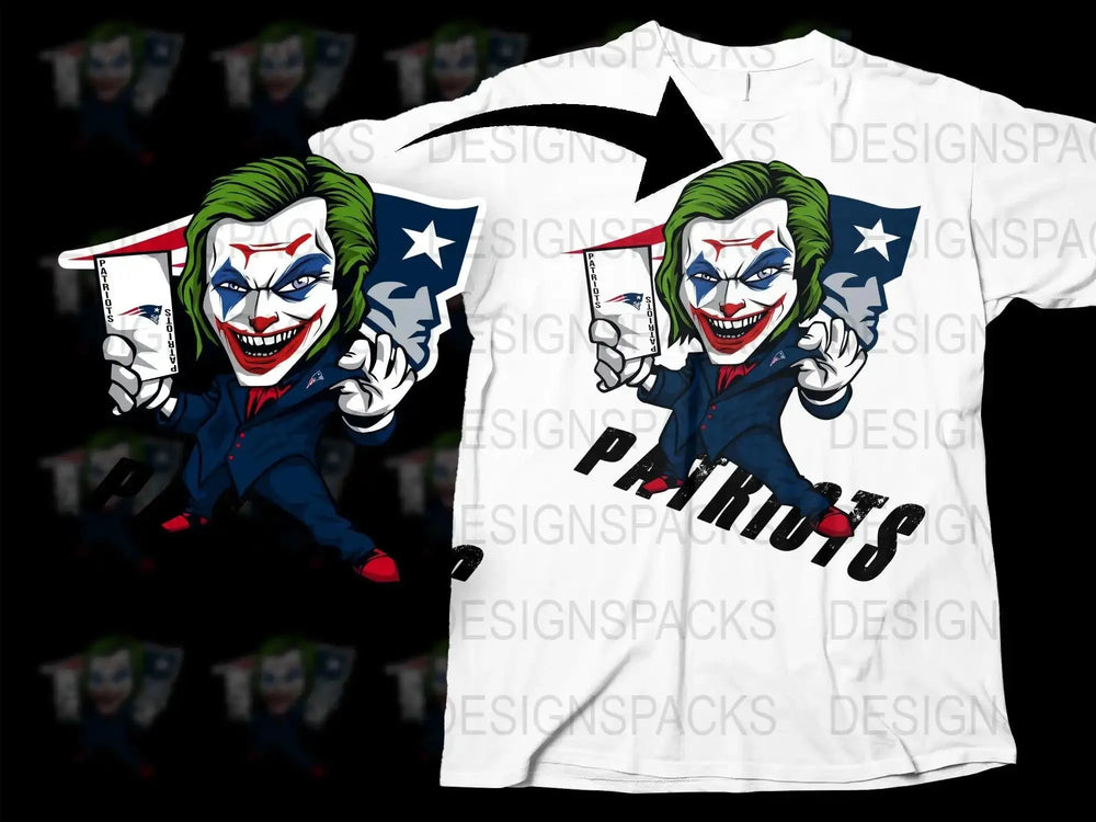 Joker Style Patriots Illustrated Logo Png Digital Download