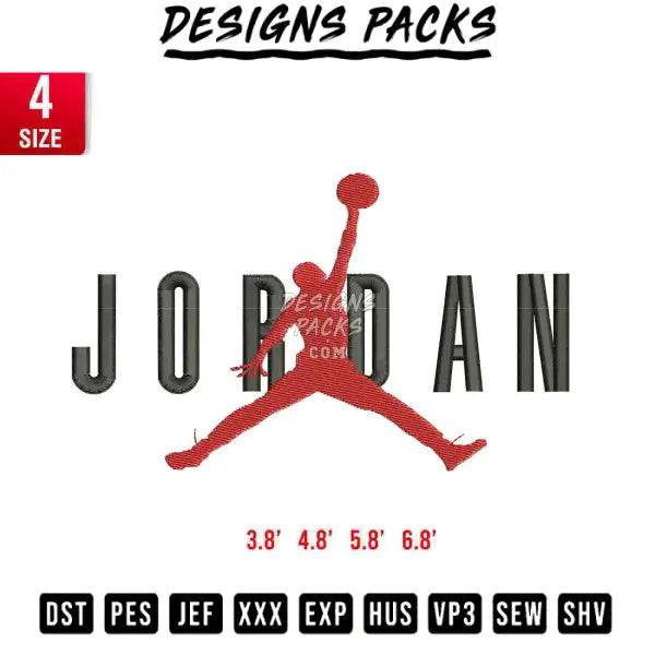 jordan Embroidery Design 3,8", 4.8", 5.8", 6.8"