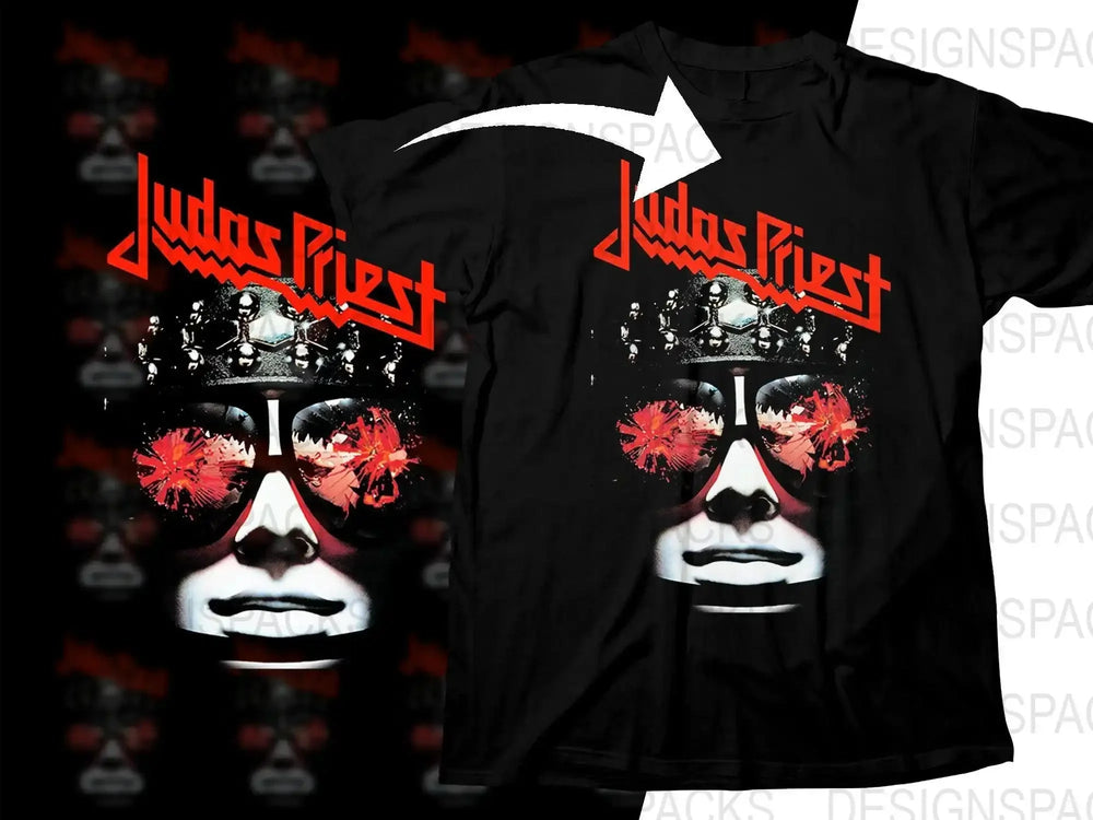 Judas Priest Exploding Head Rock Band Graphic Png Halftone Digital Download