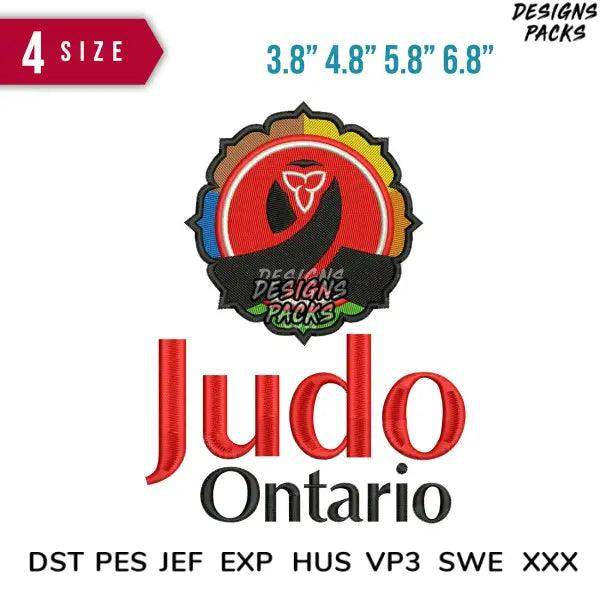 Judo ontario A Embroidery Design  3.8" 4.8" 5.8" 6.8"