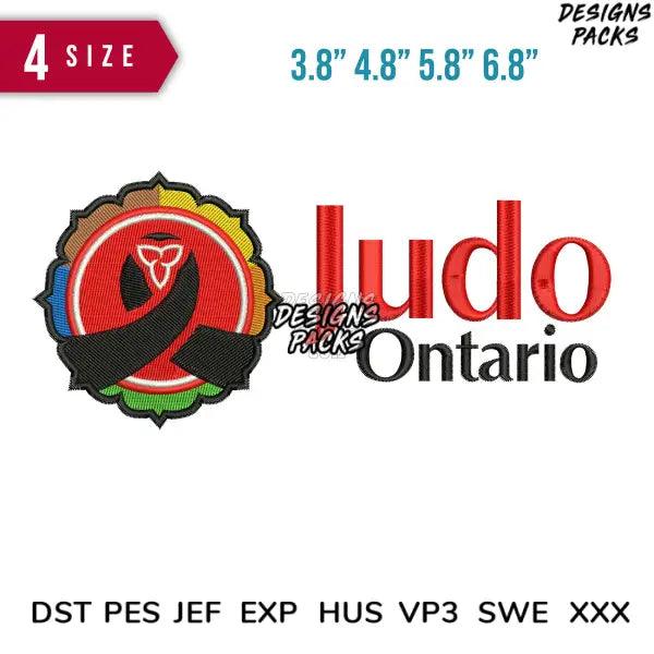 Judo ontario B Embroidery Design  3.8" 4.8" 5.8" 6.8"