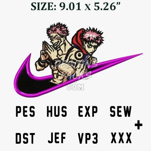 Jujutsu Kaisen Swoosh Sport Anime Embroidery Design designspacks