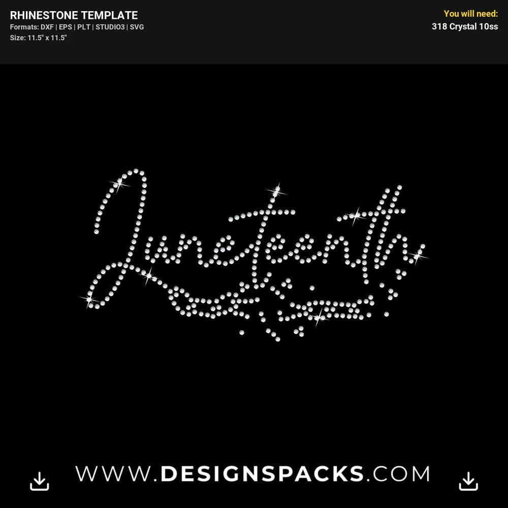 Juneteenth Break Chain Rhinestone Digital Template