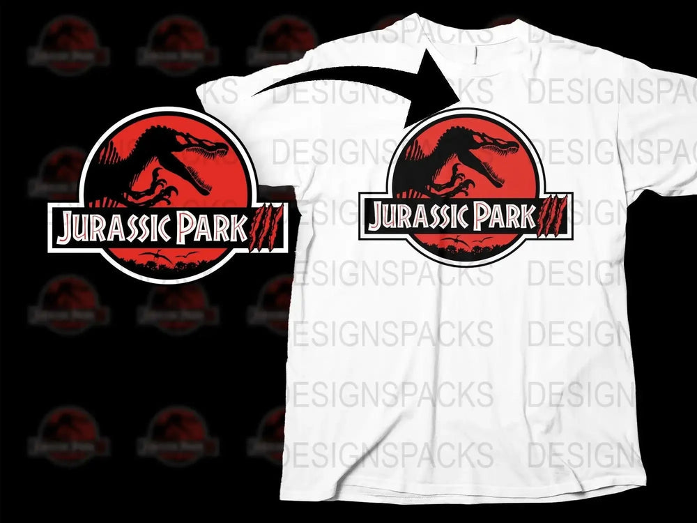 Jurassic Park III Dinosaur Roaring Graphic Png Digital Download