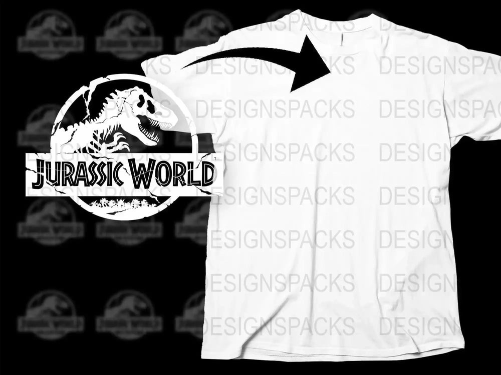 Jurassic World Logo Black Casual Graphic Png Digital Download