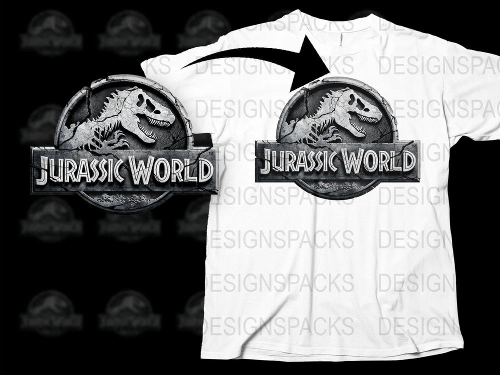 Jurassic World Logo Graphic Casual Png Digital Download