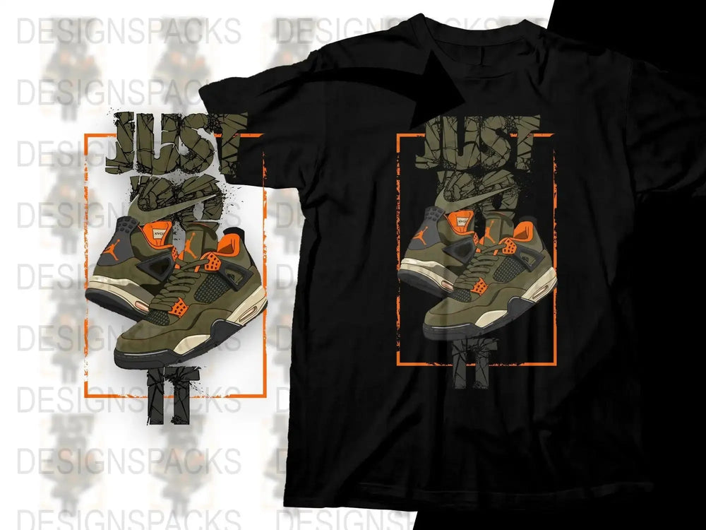 Just Do It Sneaker Graphic Design Png Digital Download