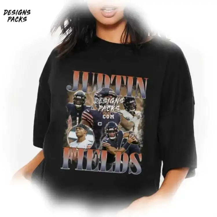 Justin Fields Bootleg Best Seller Unisex Sport Football 90S Vintage Png Design