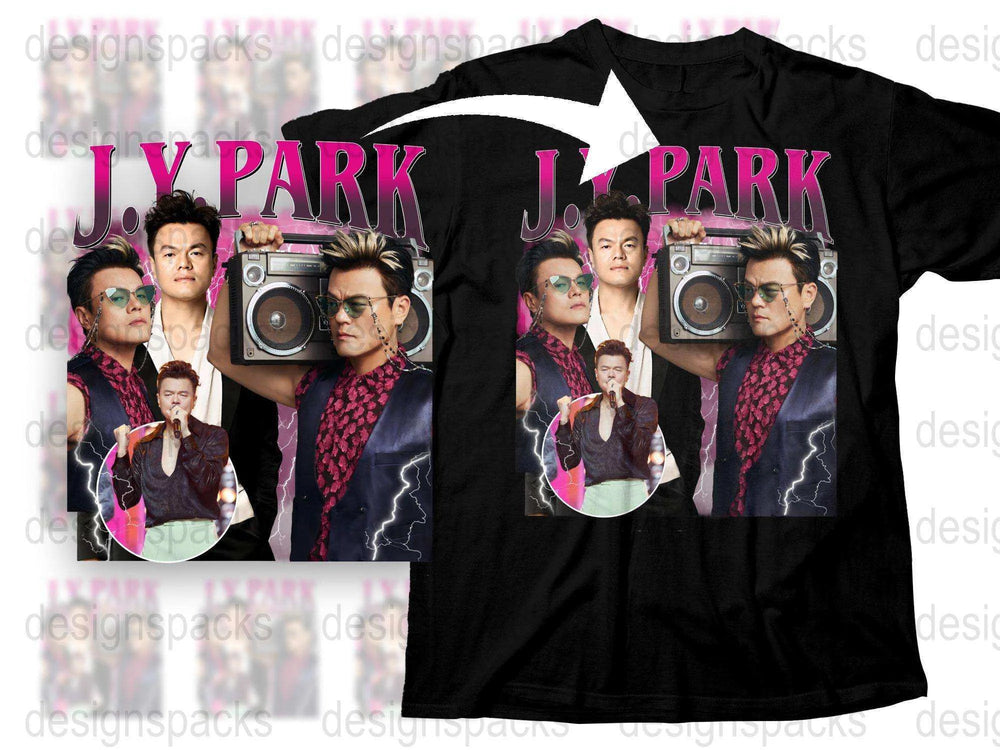 JY Park Inspired T-Shirt, Pop Star Retro Style Graphic Tee, Music Fashion Top, Bold Musician Print Shirt