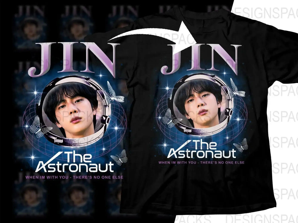 K-pop Jin The Astronaut Themed Graphic Png Digital Download