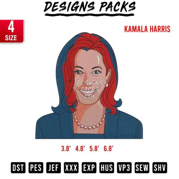 kamala harris Embroidery Design 