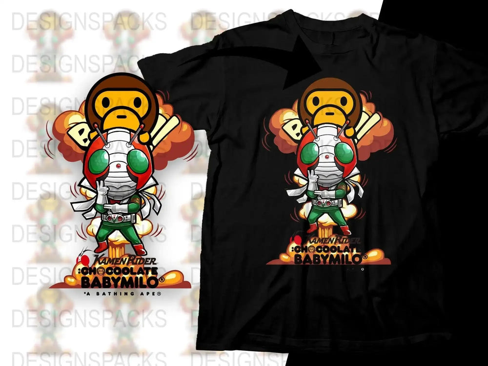 Kamen Rider x Baby Collaboration Graphic Png Digital Download