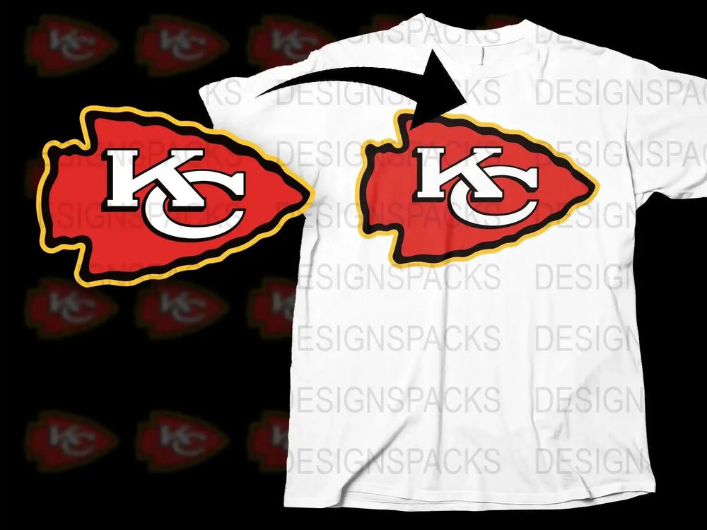 Kansas City Red and White Logo T-Shirt, Casual Sports Fan Apparel, Unisex Cotton Tee