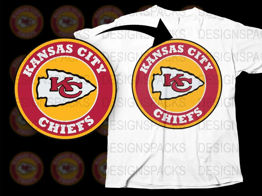 Kansas City Chiefs T-Shirt, NFL Team Logo Graphic Tee, Casual Sports Apparel