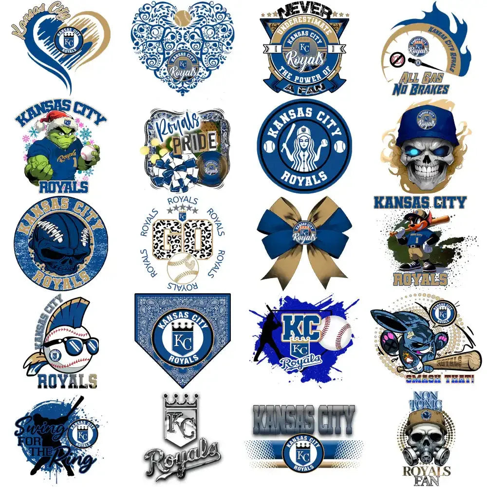 64 Kansas City Royals Baseball Designs Bundle PNG